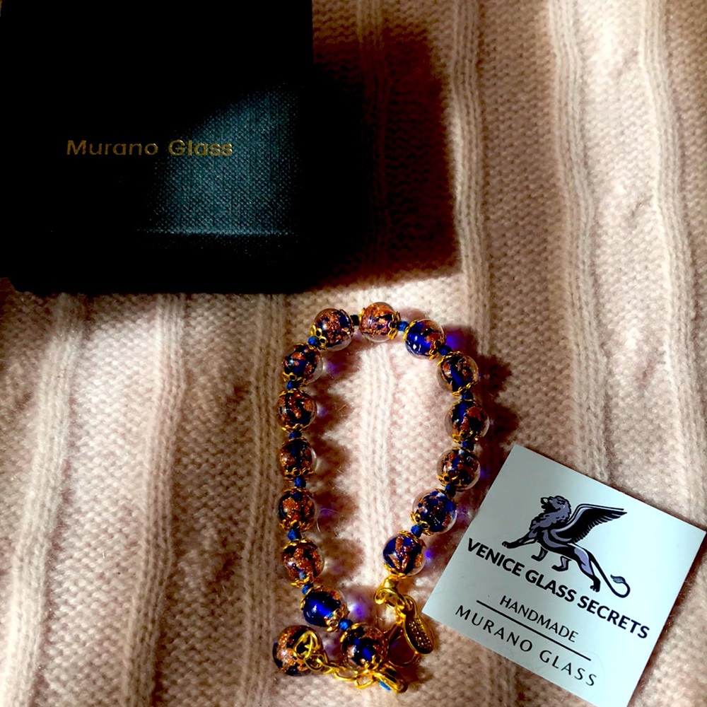 Murano  glass bracelet handmade from Venice with box